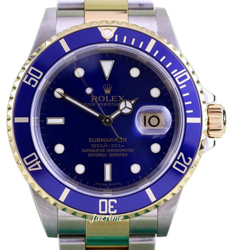 rolex 16613 blue light.